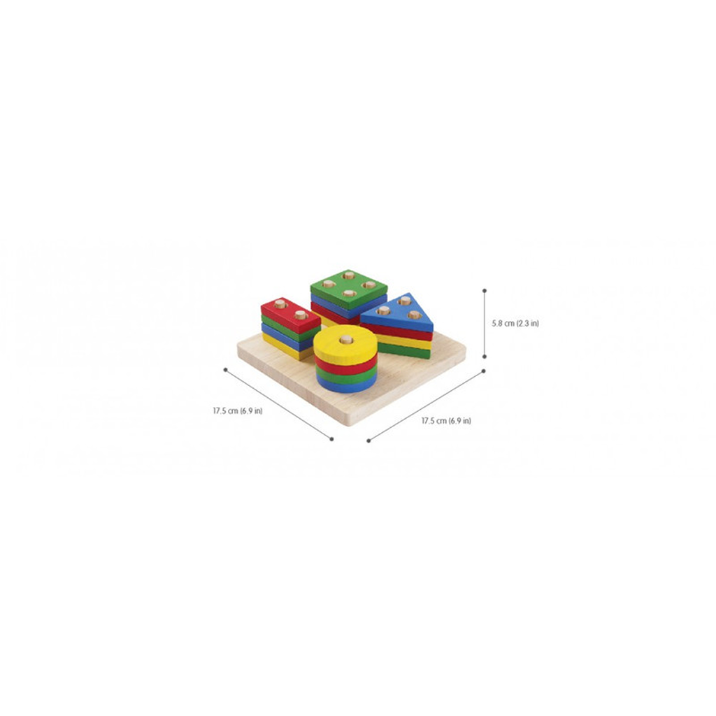 لوحة التصنيف الهندسي من PlanToys — لعبة تعليمية خشبية
