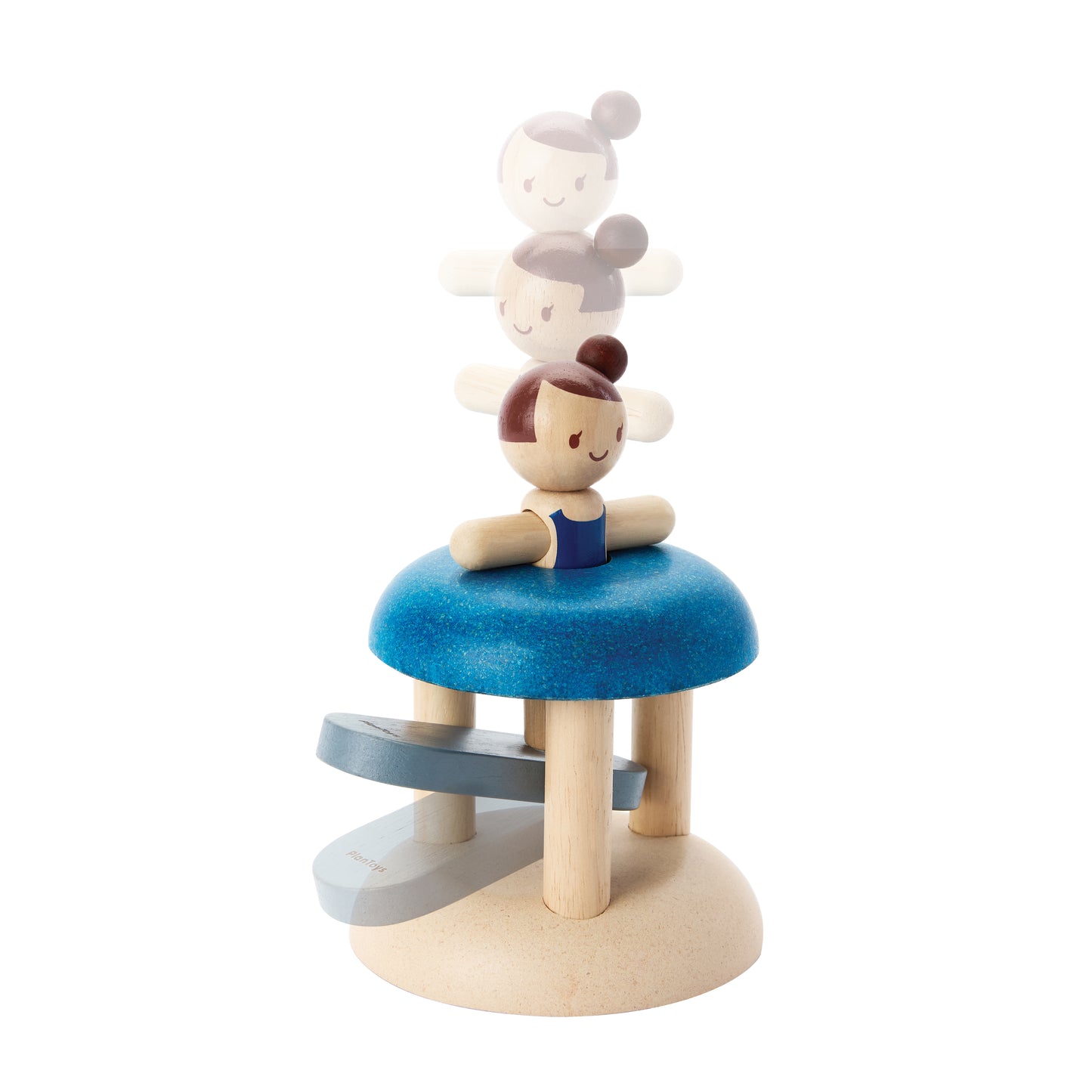 PlanToys Jumping Gymnast — Wooden Press Toy for Babies
