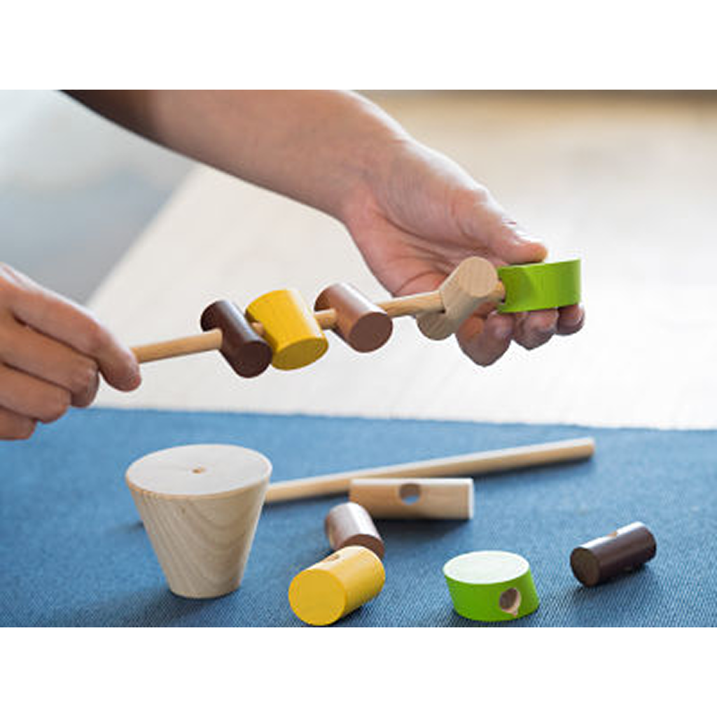 PlanToys Stacking Logs — Wooden Balance Game