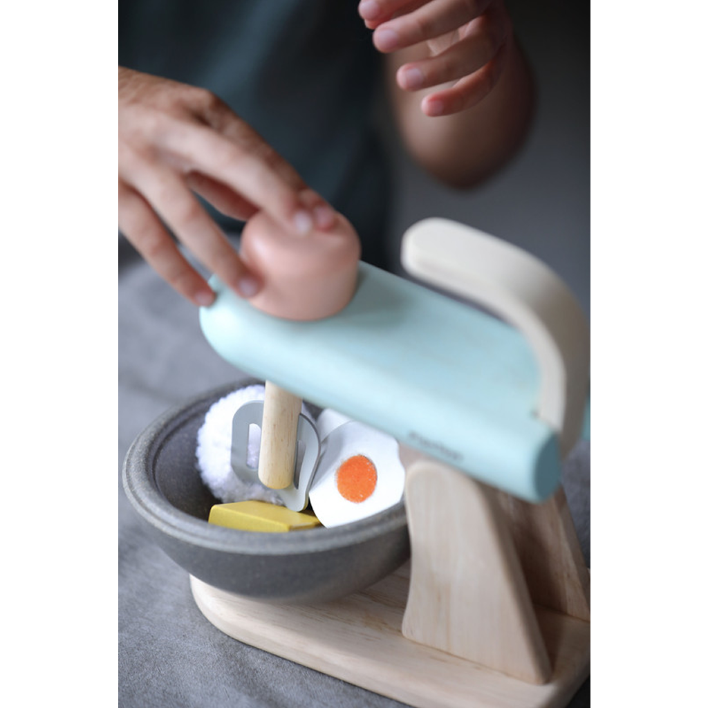 PlanToys Stand Mixer Set — Wooden Pretend Play Baking Set