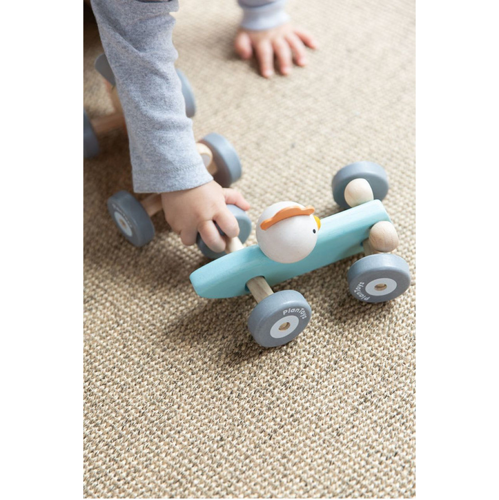 PlanToys Chicken Racing Car — Wooden Toy Vehicle