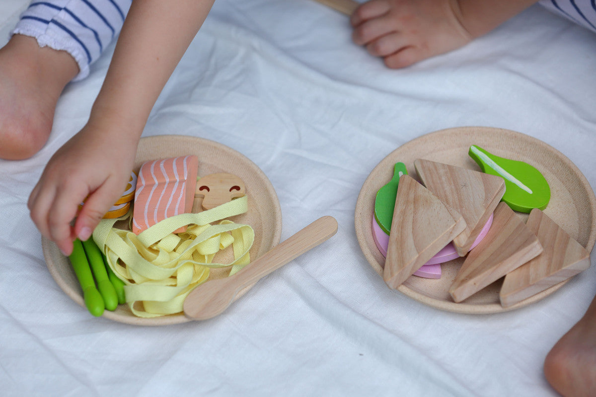 PlanToys Pasta Set — Wooden Pretend Play Food Set