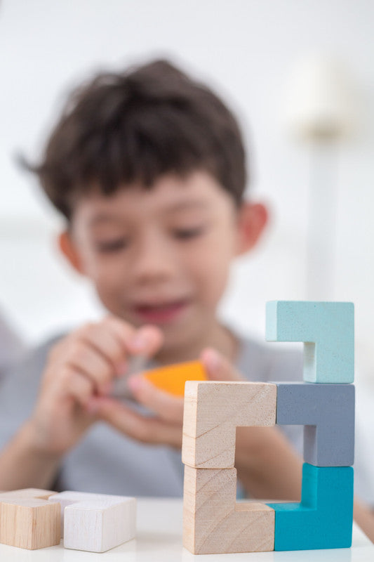 PlanToys 3D Puzzle Cube — Wooden Brain Teaser