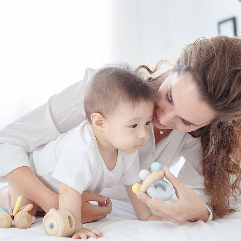 PlanToys Bell Rattle — Wooden Baby Rattle