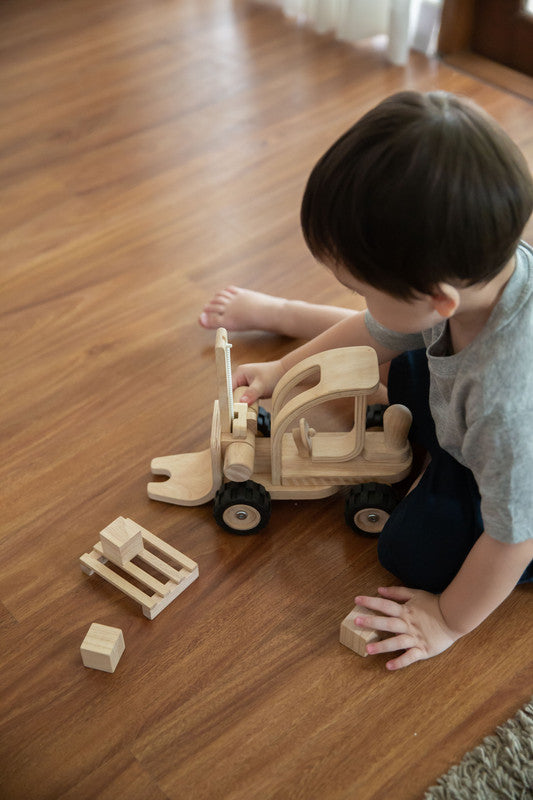 PlanToys Forklift — Wooden Toy Vehicle
