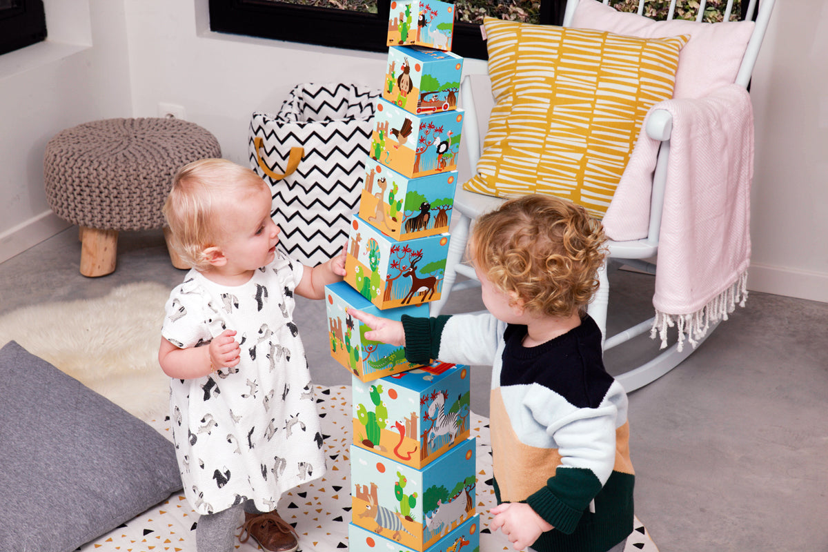 برج التراص من حيوانات العالم 10 قطع - جامبو