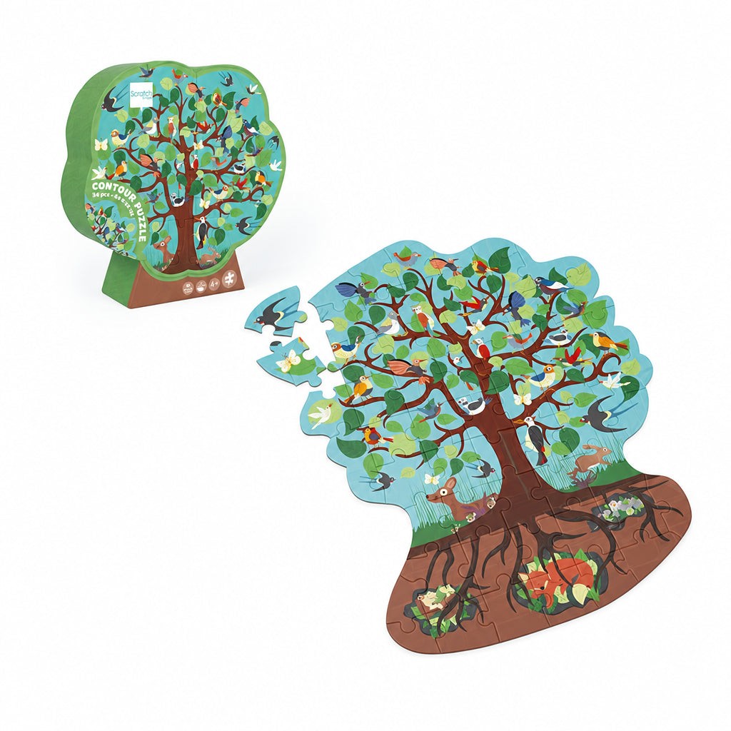 Bird Tree Contour Puzzle 59 Pcs