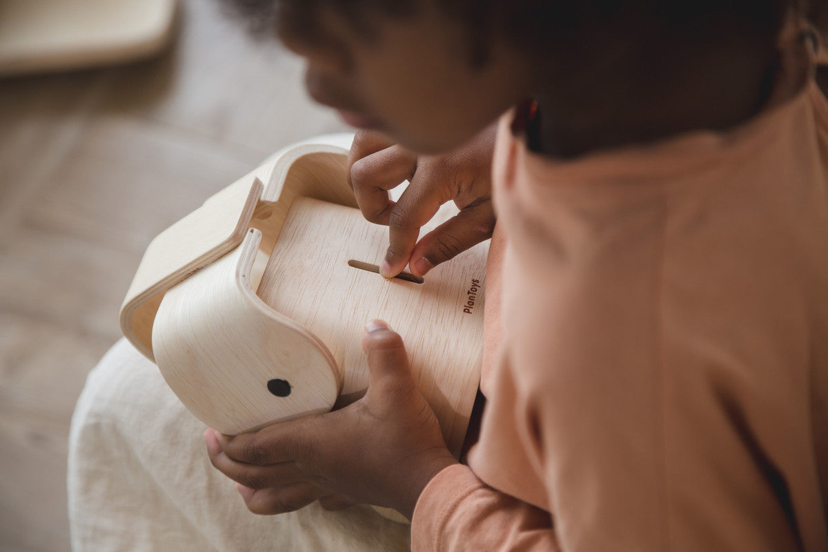 PlanToys Elephant Bank — Wooden Piggy Bank