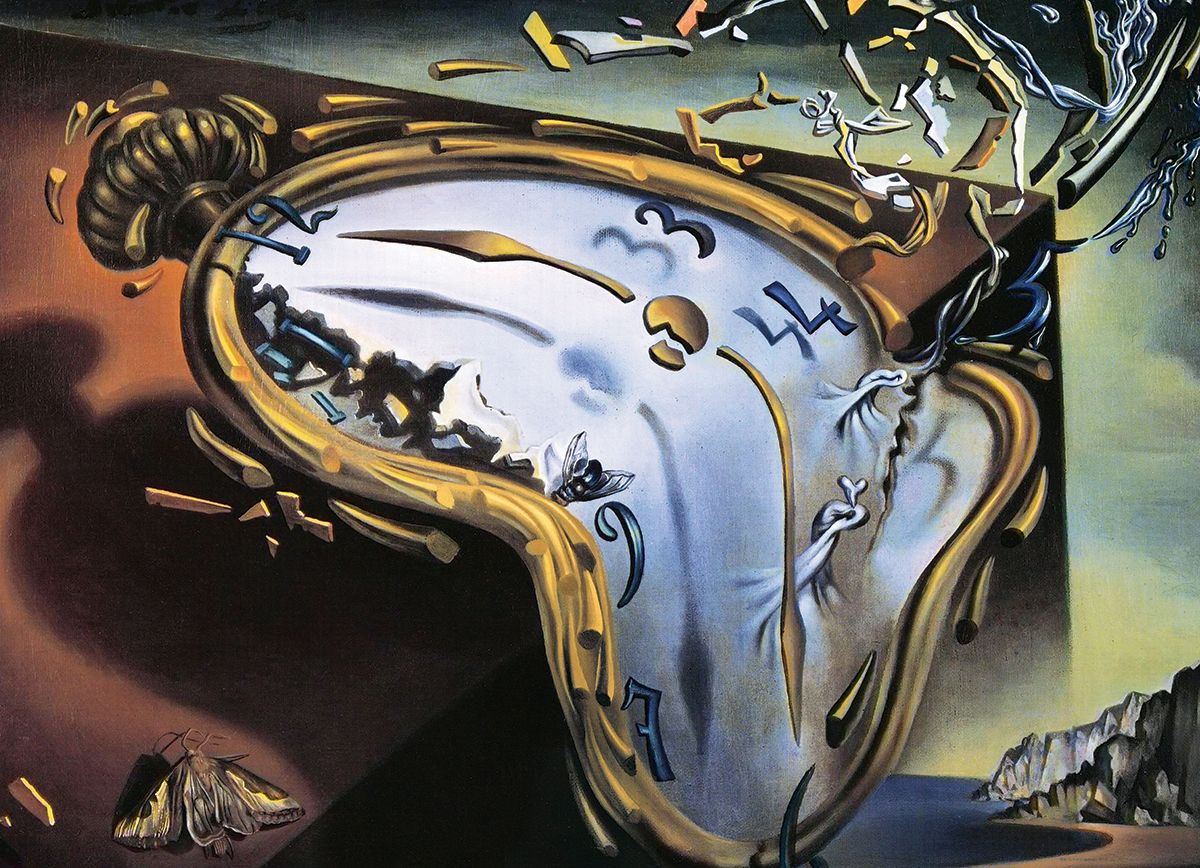 Soft Watch At Moment Of First Explosion By Salvador Dali 1000 Pieces Puzzle