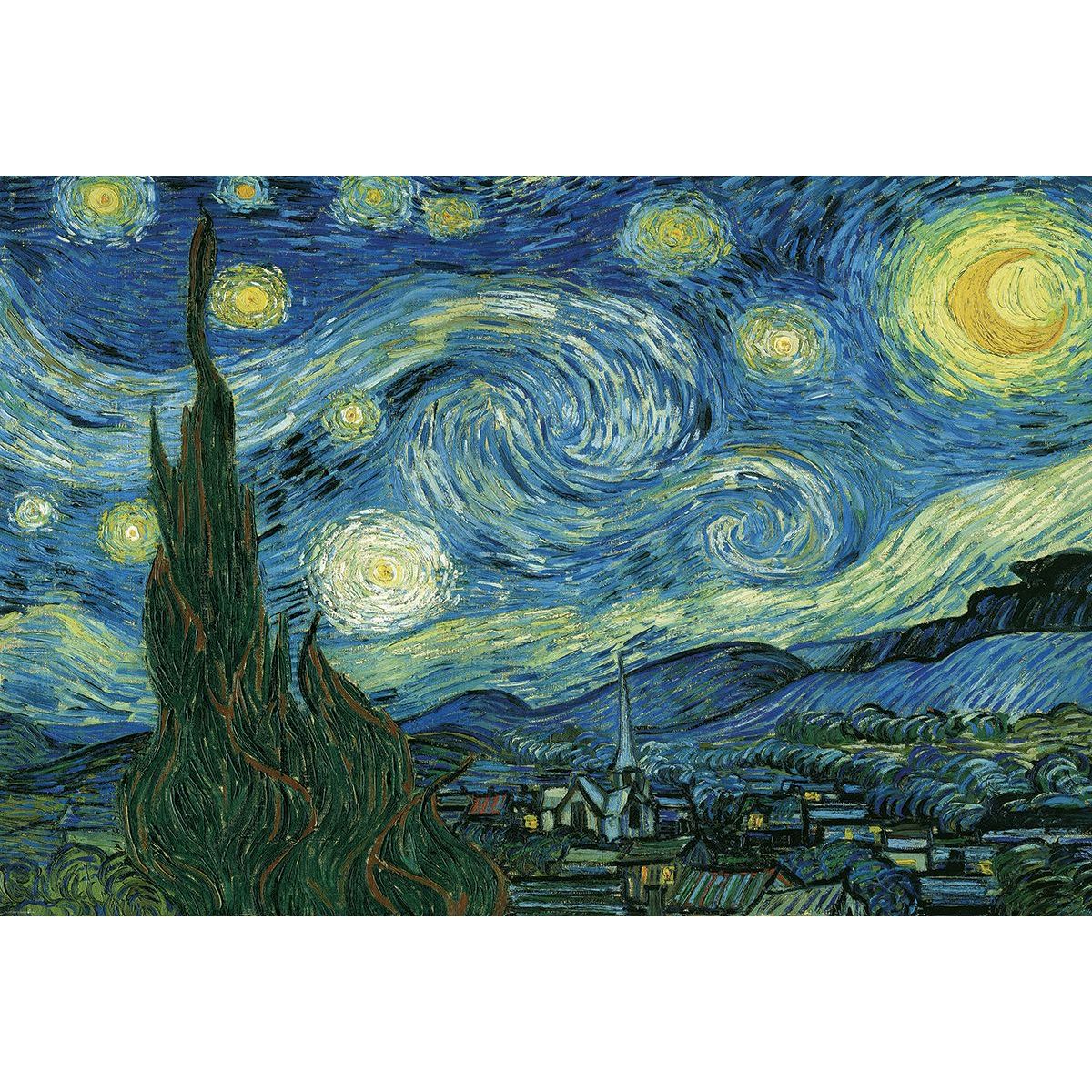 Starry Night By Vincent Van Gogh 2000 Pieces Puzzle