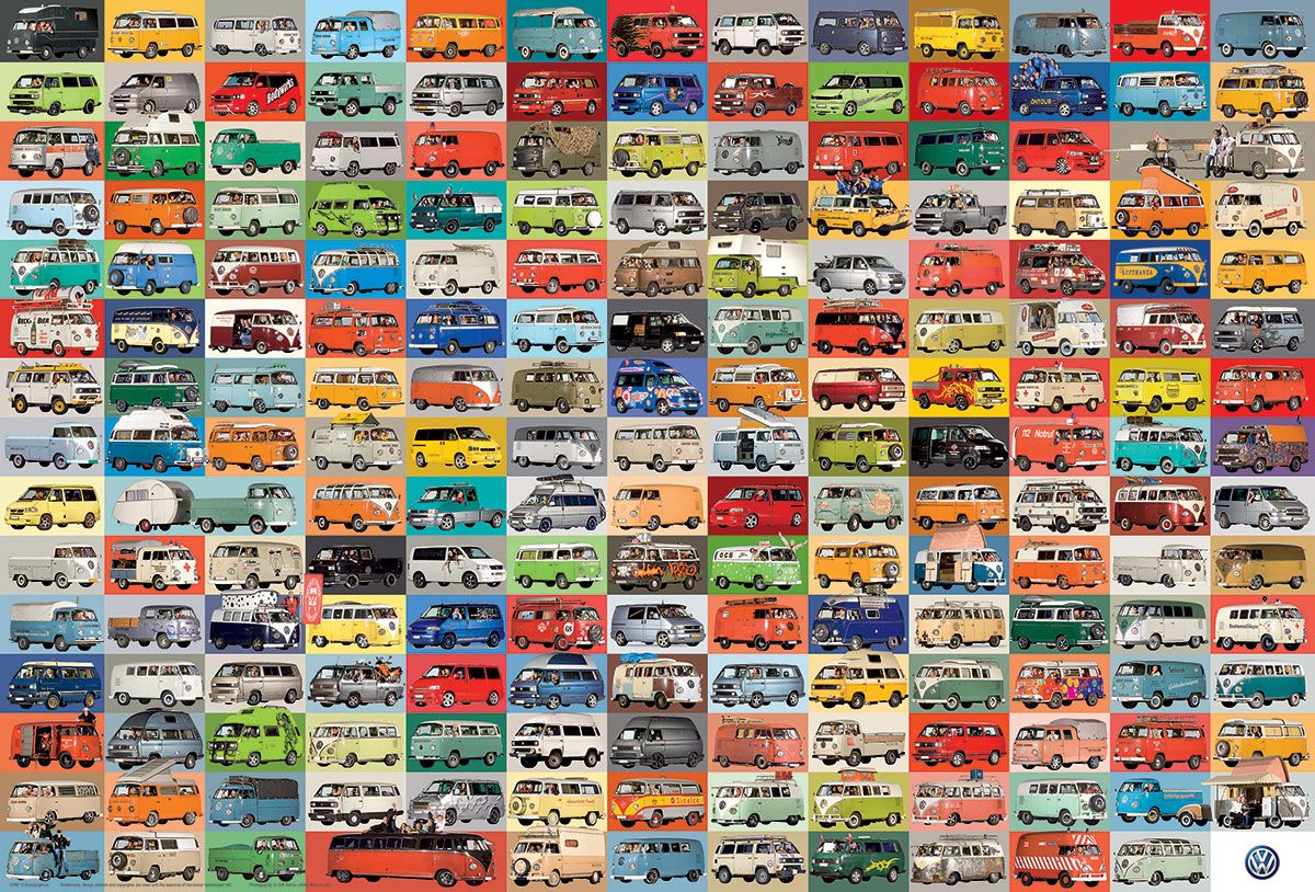 Volkswagen Groovy Bus 2000 Pieces Puzzle