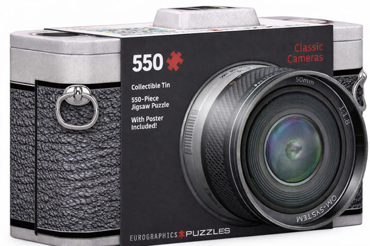 Classic Cameras 550 Piece Puzzle In A Collectible Tin