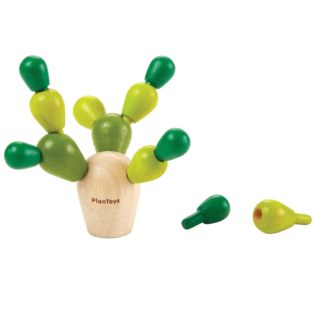 PlanToys Mini Balancing Cactus — Wooden Balance Game