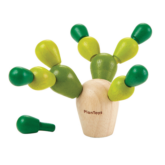 PlanToys Mini Balancing Cactus — Wooden Balance Game
