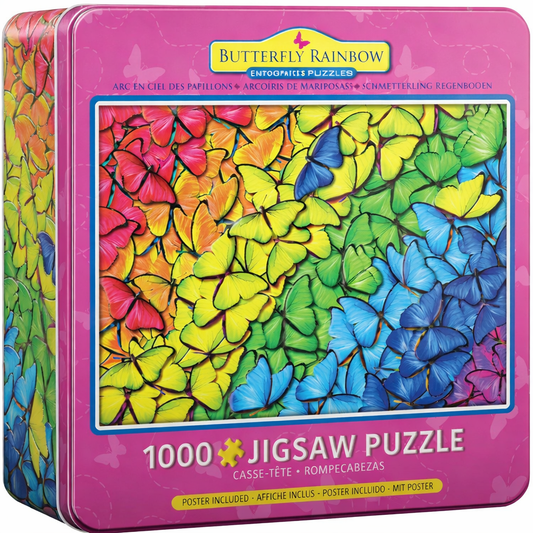 Butterfly 1000 Piece Puzzle In A Collectible Tin