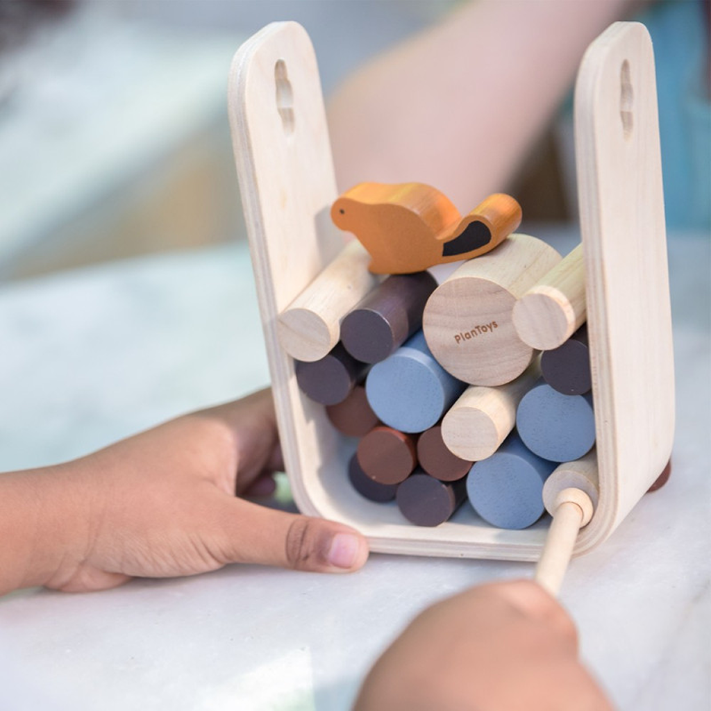 PlanToys Timber Tumble — لعبة استراتيجية خشبية