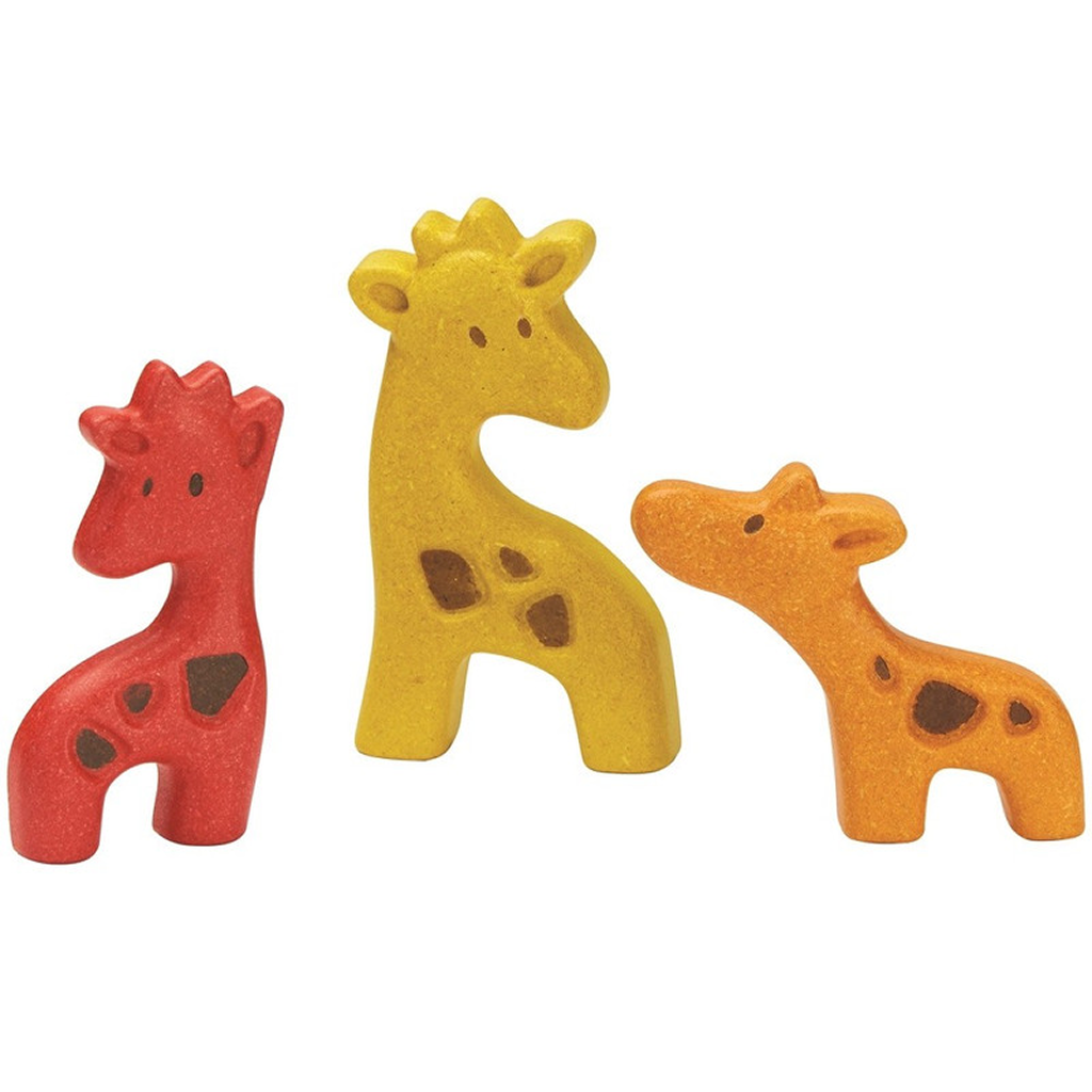 أحجية الزرافة من PlanToys - أحجية عائلية خشبية