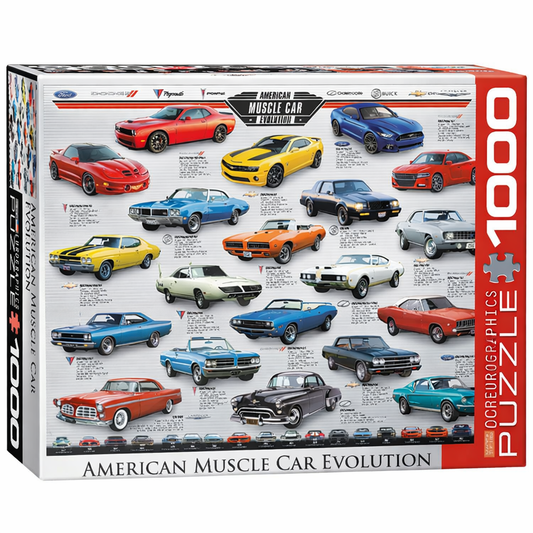 American Muscle Car Evolution 1000-Piece Puzzle