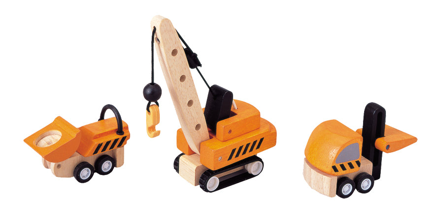 مجموعة مركبات البناء الخشبية من PlanToys