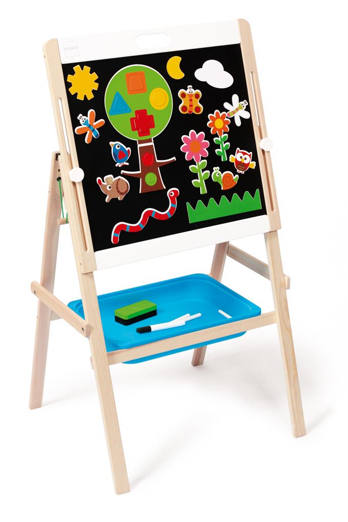 2 Sided Easel (Magnetic Black & Whiteboard)