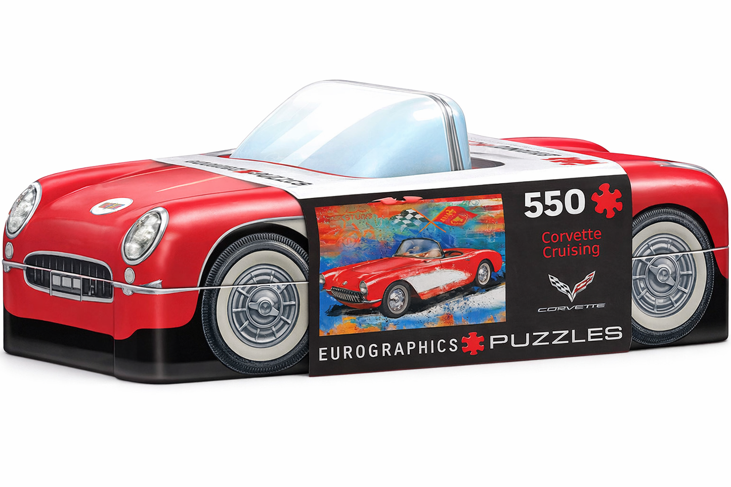 Corvette Cruising 550 Piece Puzzle In A Collectible Tin