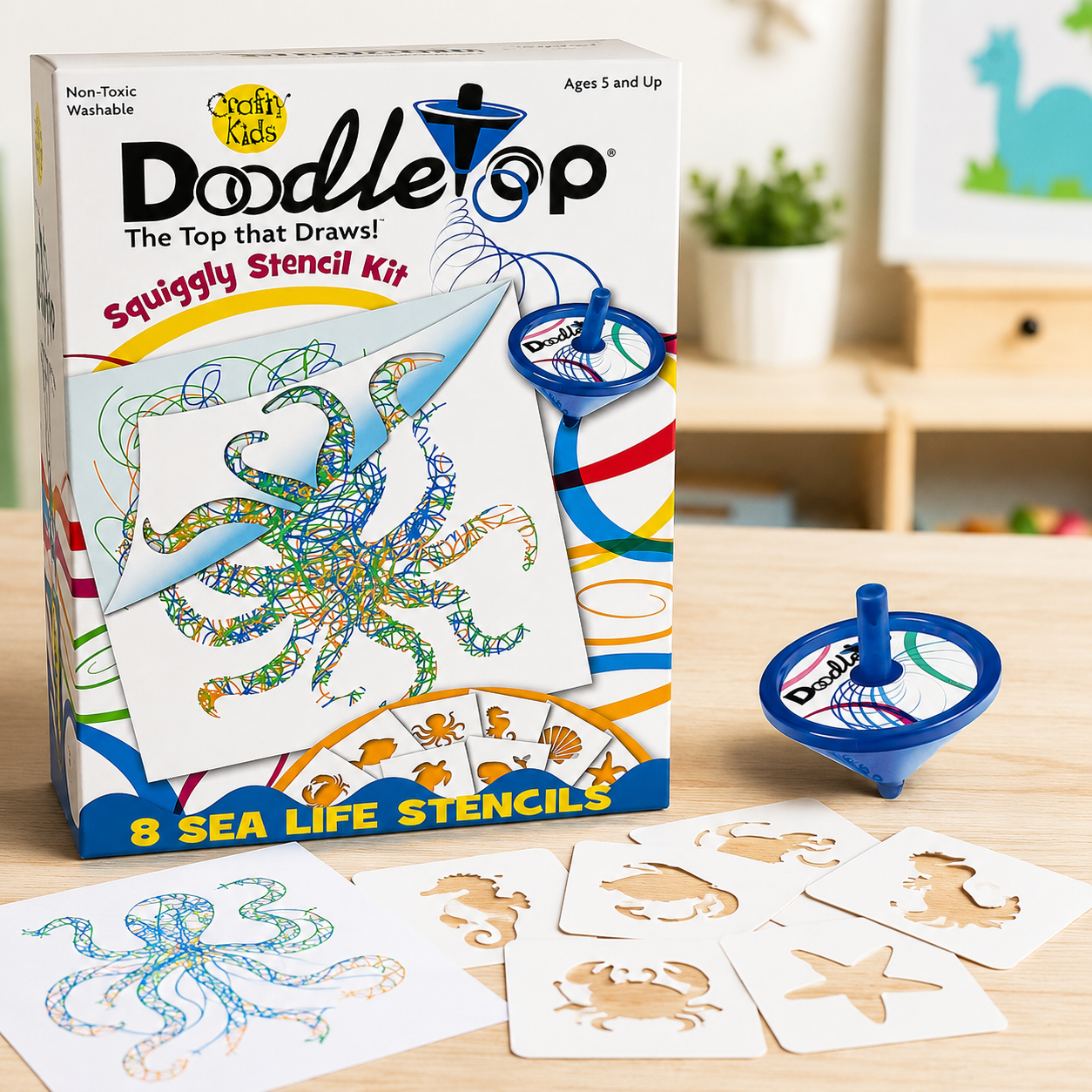 DOODLE TOP STENCIL SEA LIFE