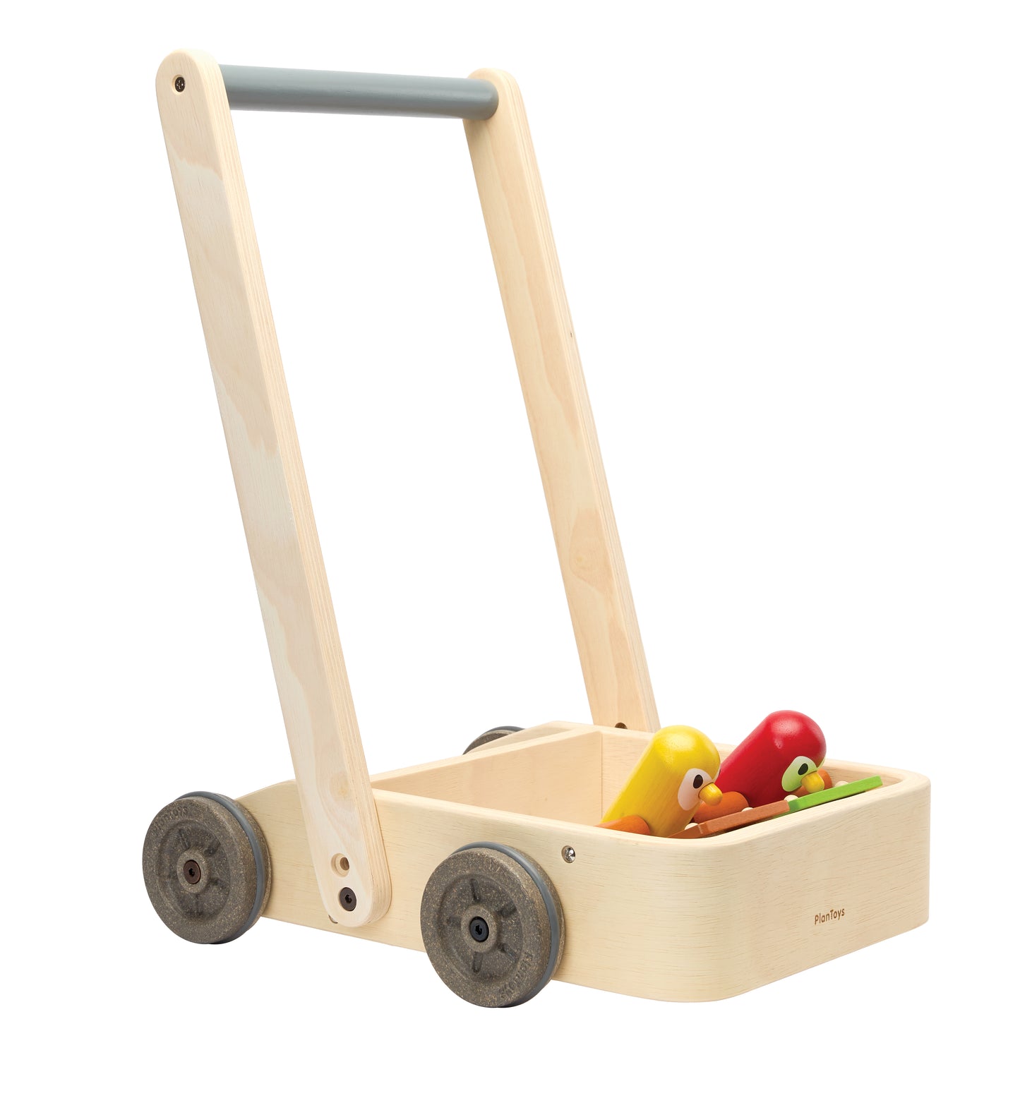 PlanToys Musical Bird Walker — Wooden Push Toy