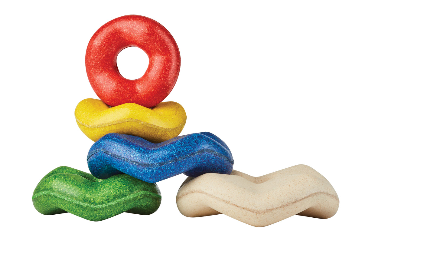 PlanToys Wave Stacker — Wooden Stacking Toy