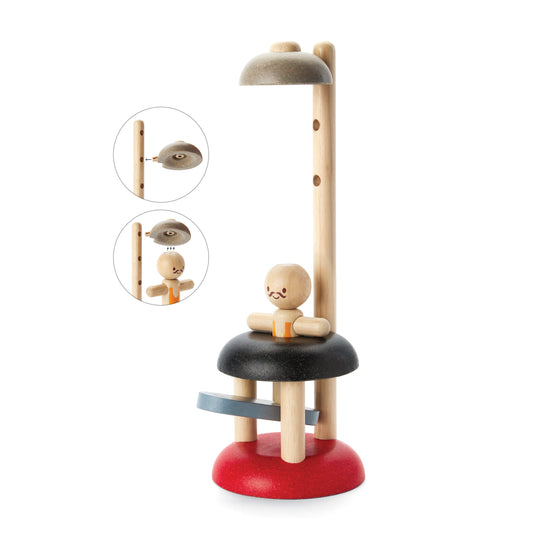 PlanToys Jumping Acrobat — Wooden Press Toy