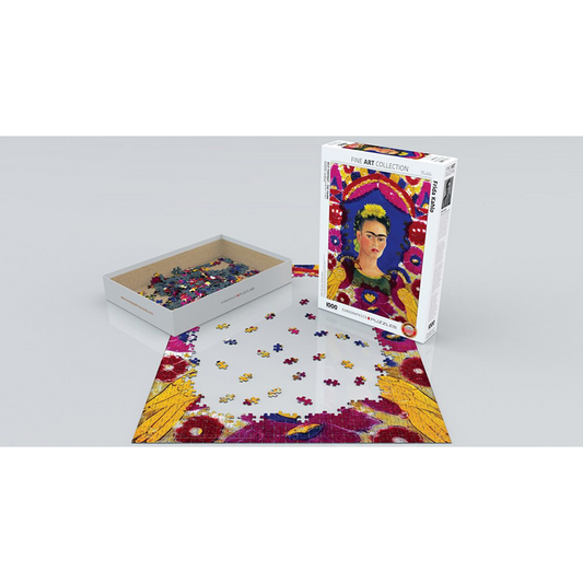 Self Portrait Frame By Frida Kahlo 1000 Pieces Puzzle