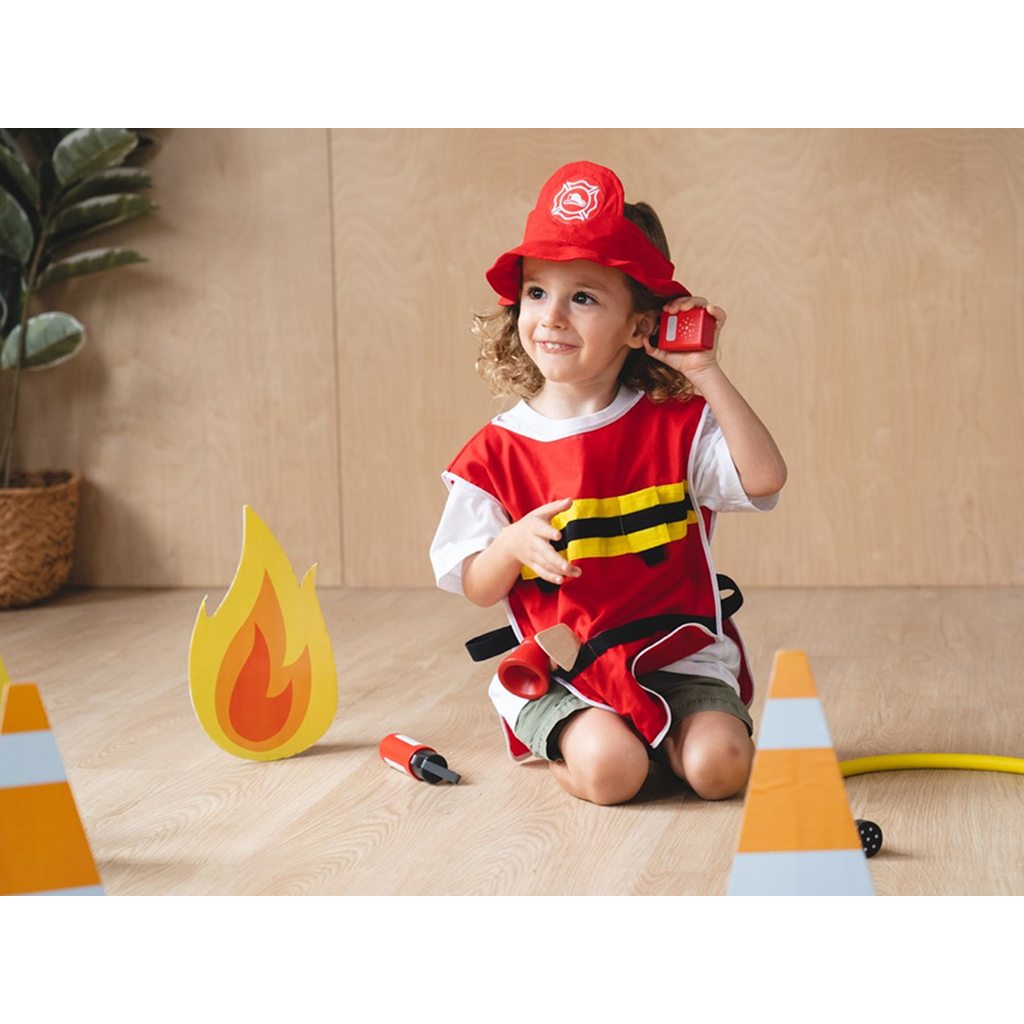 PlanToys Fire Fighter Play Set — Wooden Pretend Play Set
