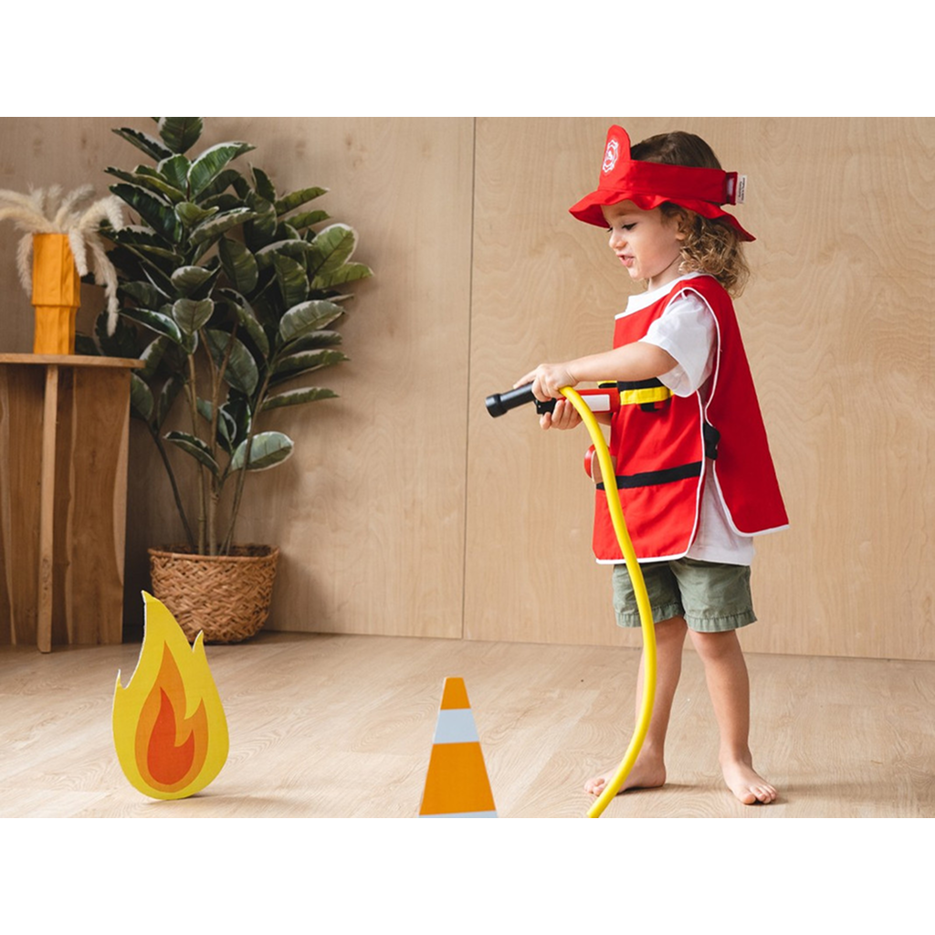 PlanToys Fire Fighter Play Set — Wooden Pretend Play Set
