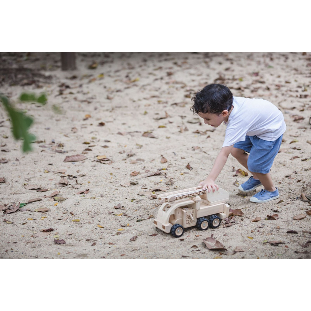 PlanToys Fire Truck — Wooden Toy Vehicle