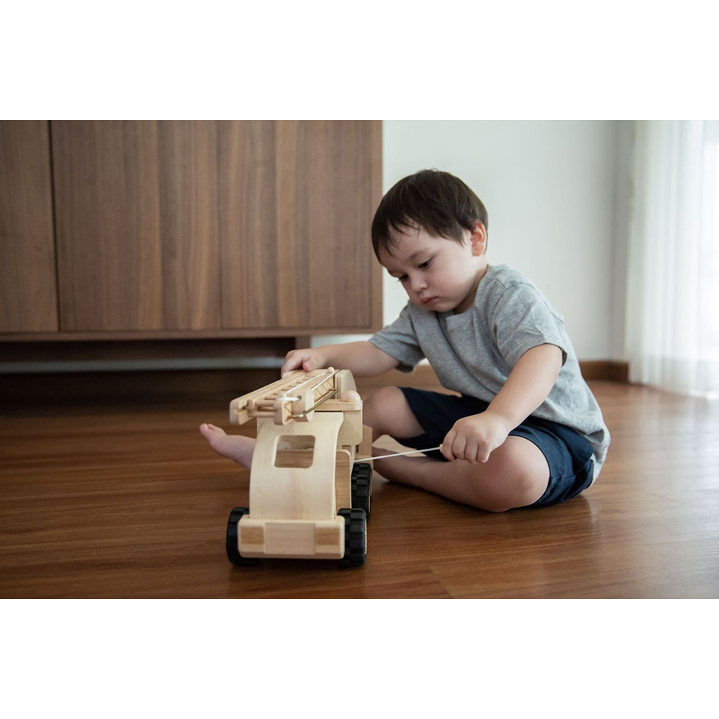 PlanToys Fire Truck — Wooden Toy Vehicle