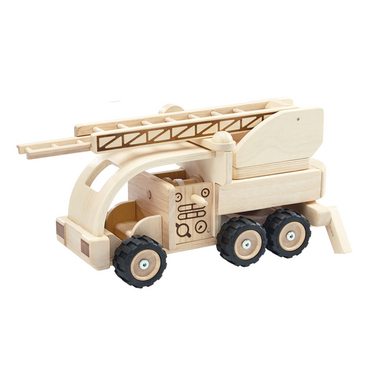 PlanToys Fire Truck — Wooden Toy Vehicle