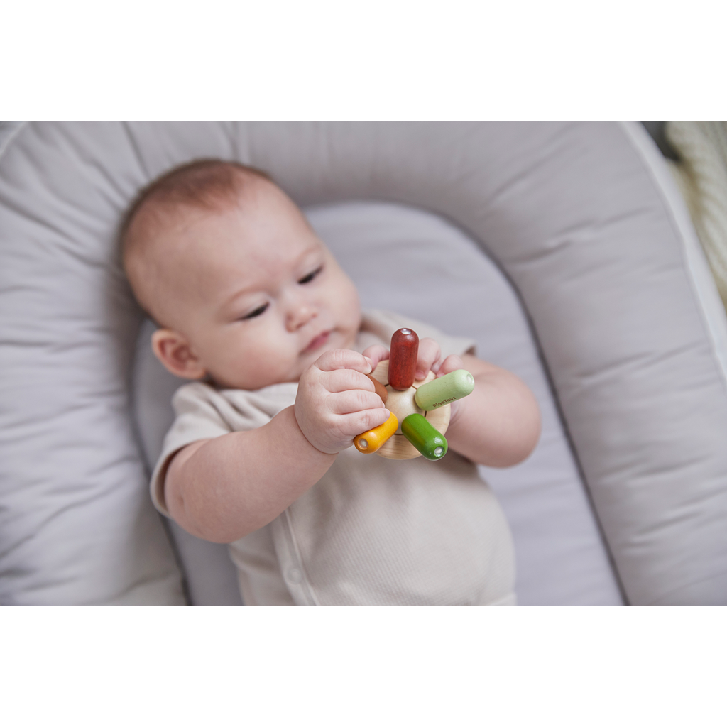 PlanToys Flexi Jellyfish — Modern Rustic | Wooden Baby Toy