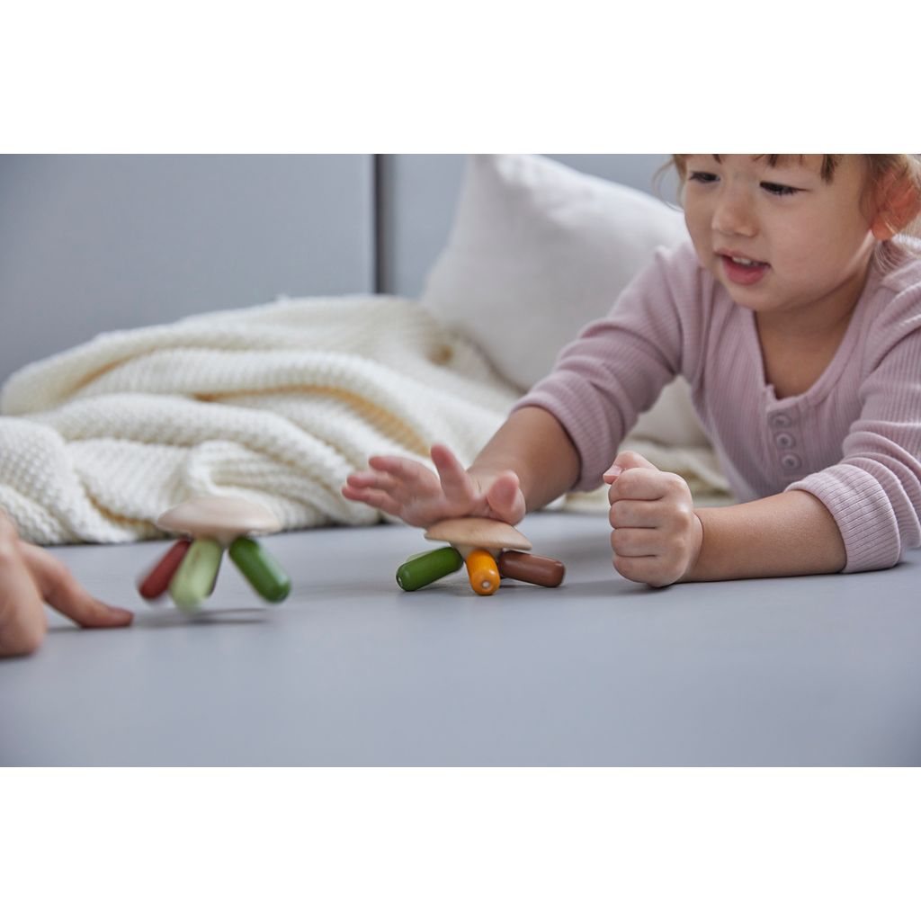 PlanToys Flexi Jellyfish — Modern Rustic | Wooden Baby Toy
