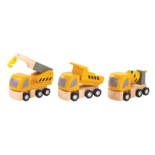 PlanToys Highway Maintenance — Wooden Vehicle Set
