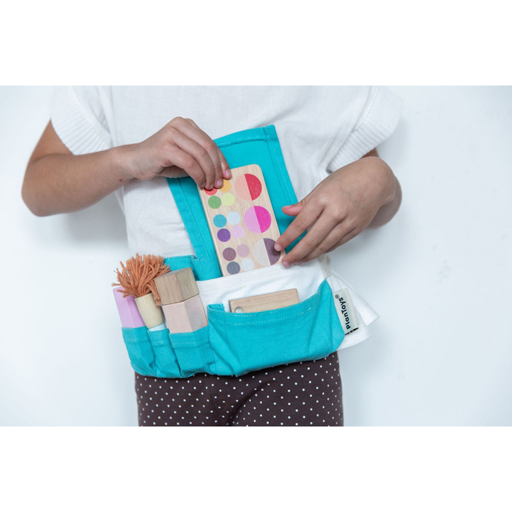 مجموعة المكياج من PlanToys - مجموعة ألعاب خشبية للتظاهر