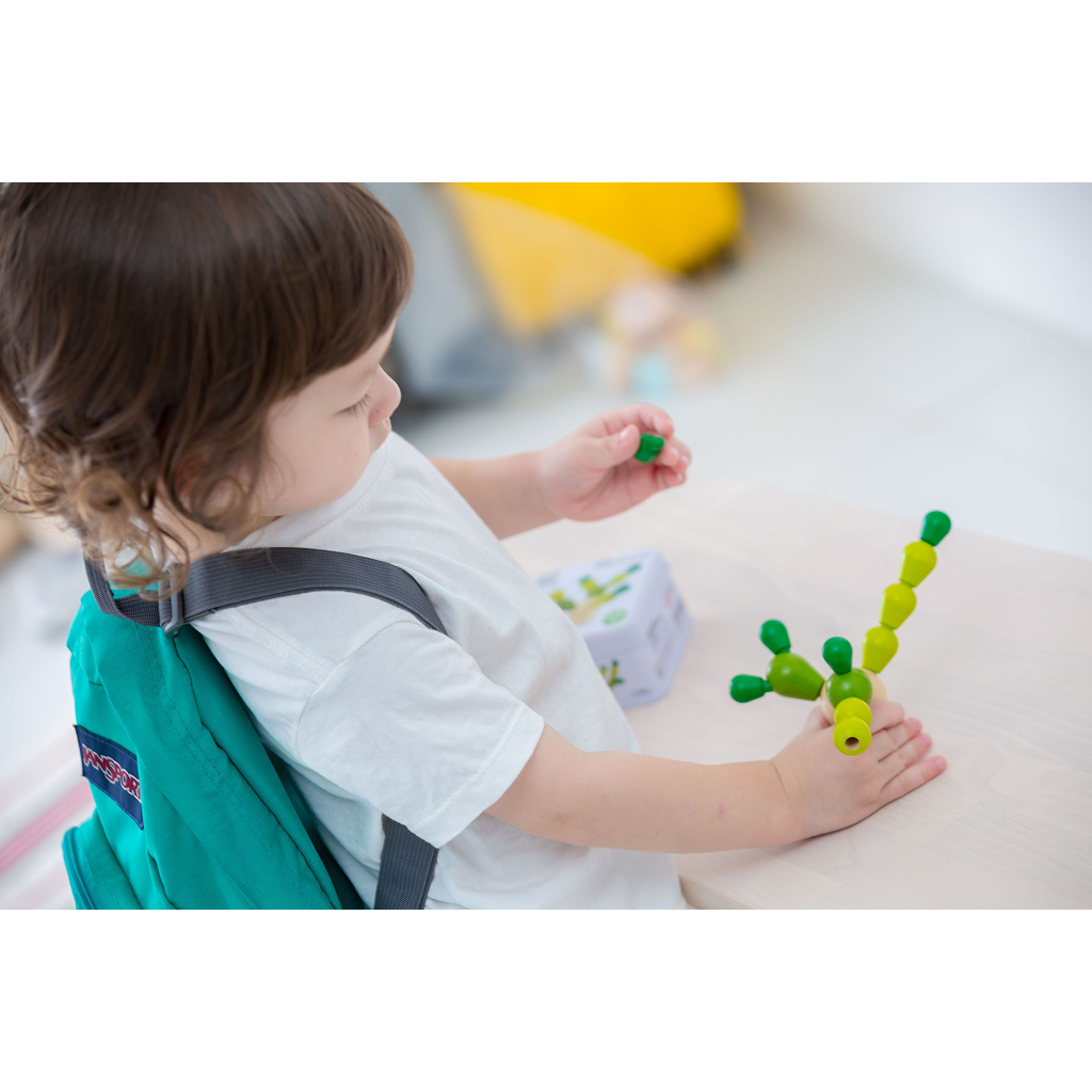 PlanToys Mini Balancing Cactus — Wooden Balance Game