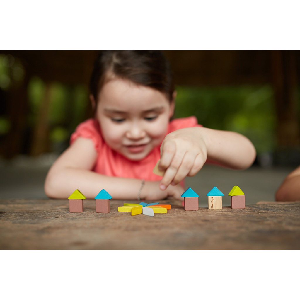 PlanToys Mosaic — Wooden Pattern Building Set