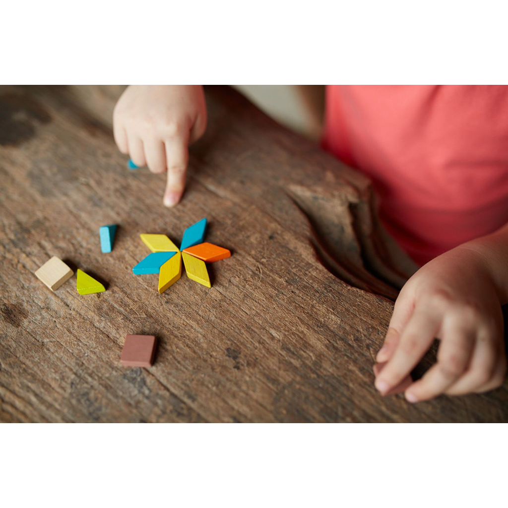 PlanToys Mosaic — Wooden Pattern Building Set