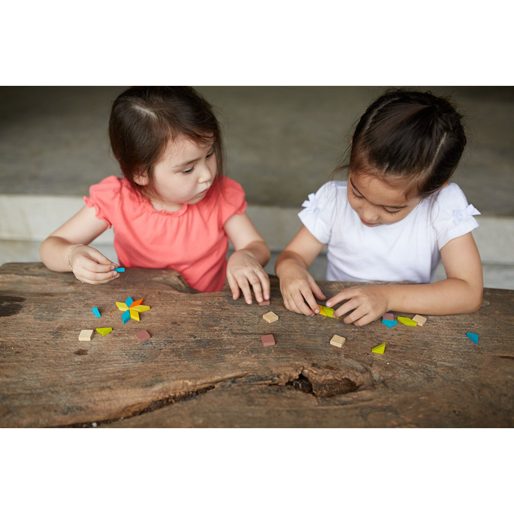 PlanToys Mosaic — Wooden Pattern Building Set