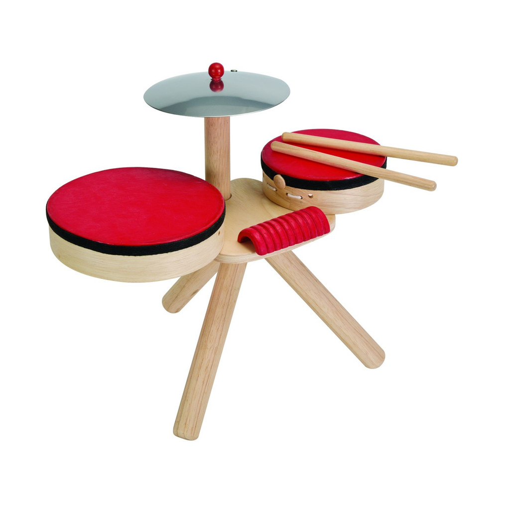 PlanToys Musical Band — Wooden Drum Set