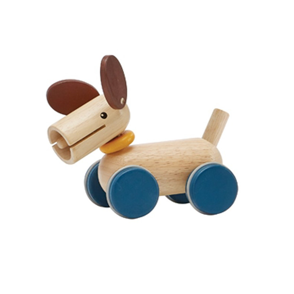 لعبة الكلب الخشبي للدفع والسحب من PlanToys — لعبة المشي للأطفال