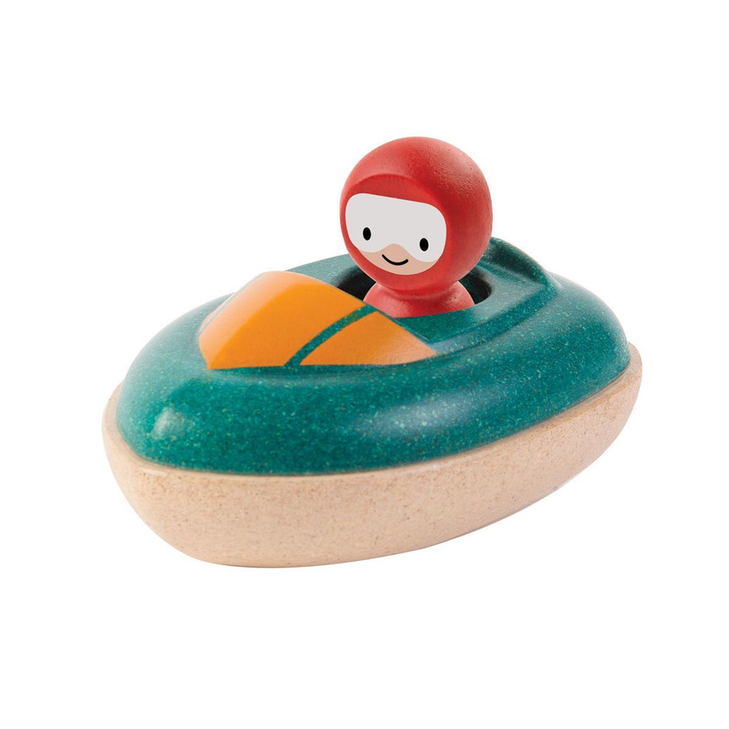 قارب السرعة من PlanToys — قارب لعبة خشبي