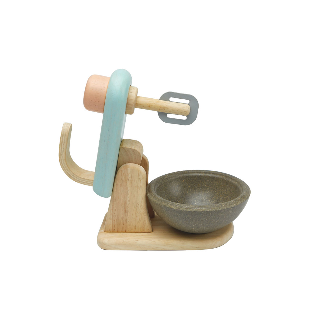 PlanToys Stand Mixer Set — Wooden Pretend Play Baking Set