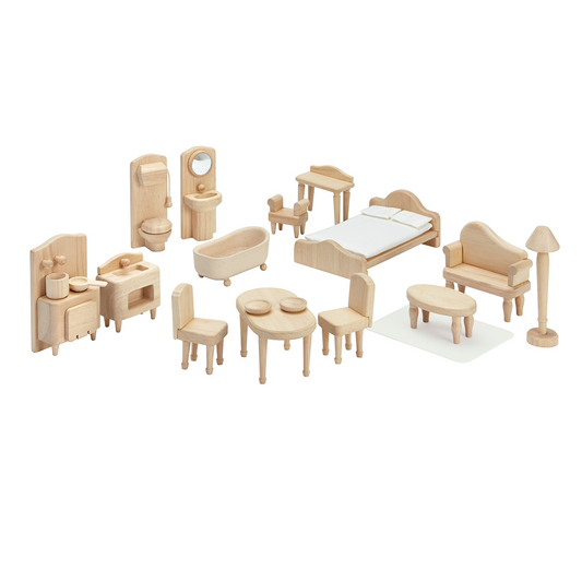 PlanToys Victorian Furniture Set — Wooden Dollhouse Furniture