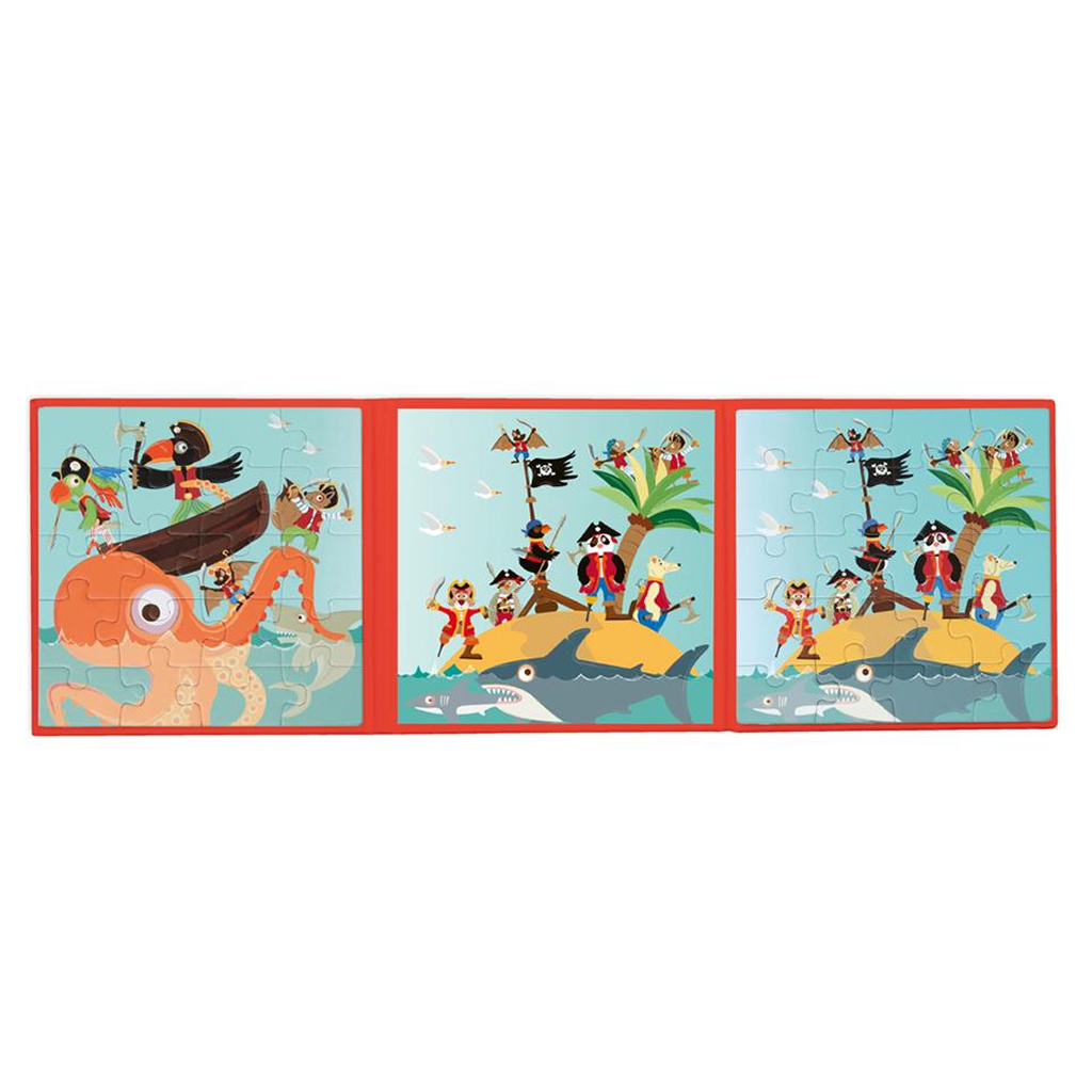 Magnetic Puzzle Book To Go - Pirates 