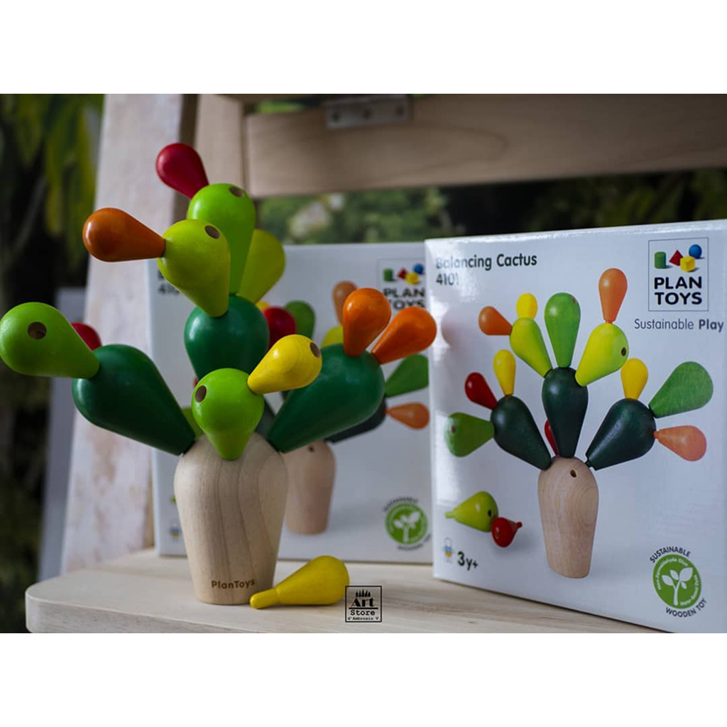 PlanToys Balancing Cactus — Wooden Balance Game